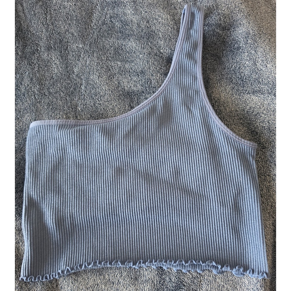 Spiritual Gangster Tank Top XS/S Blue Ribbed Sleeveless Athletic Athleisure